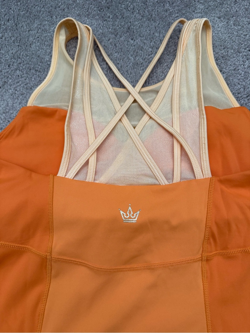 Crowned Athletics Pixie Flyer Athletic Tank Top in Orange - Picture 5 of 5